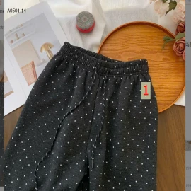 QUẦN SUÔNG CHẤM BI CẠP CHUN NỮ - Sỉ 190k