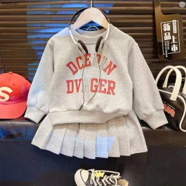 SET ÁO NỈ + CHÂN VÁY BÉ GÁI -sỉ 183k