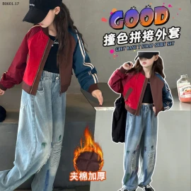 ÁO KHOÁC BOMBER PHỐI MÀU kèm quần- giá sỉ như sau  áo khoác giá 229k quần  giá 189k