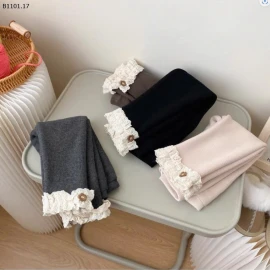 QUẦN LEGGING  NHUNG LÓT LÔNG BÉ GÁI-sỉ 74k