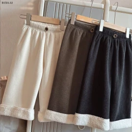 QUẦN NHUNG TĂM ỐNG RỘNG LÓT NỈ-sỉ 82k