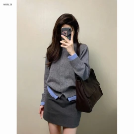 ÁO LEN PHỐI CỔ SƠ MI chính hãng nhà Millu millu SỈ 137K