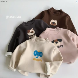 ÁO NỈ LÓT LÔNG HOẠT HÌNH CHO BÉ -sỉ 126k