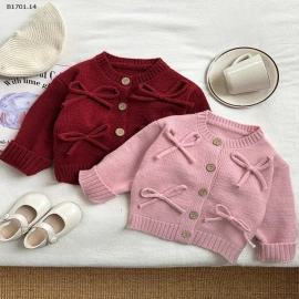ÁO LEN CARDIGAN NƠ BG -sỉ 154k