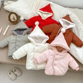 ÁO KHOÁC LÓT LÔNG CHO BÉ SZ NHÍ -sỉ 156k