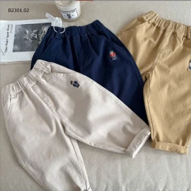 QUẦN KAKI THÊU GẤU CẠP CHUN MMY -sỉ 154k