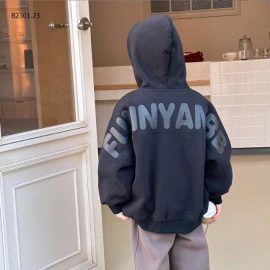 ÁO KHOÁC NỈ CHỮ CHO BÉ TRAI AMBB -sỉ 232k