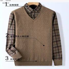 ÁO LEN CỔ SƠ MI NAM-sỉ 204k