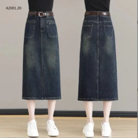 CHÂN VÁY JEAN XẺ TRƯỚC NỮ-sỉ 140K