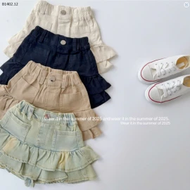 QUẦN VÁY DENIM VIỀN BÈO NHÚN BG- sỉ 187k