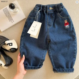 JEANS THÊU LOGO GẤU MMY-Sỉ 163k