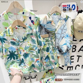 BỘ SƠ MI HỌA TIẾT CHO BÉ TRAI  3MẪU - sỉ 135k