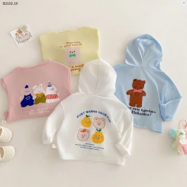 ÁO KHOÁC MỎNG HOẠT HÌNH CHO BÉ-Sỉ 85k