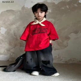 ÁO THUN IN CHỮ SNIDOLS- Giá sỉ như sau: Size 100-140 : 125k Size 150: 140k Size 160: 155k