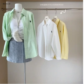 ÁO SƠ MI THÊU NGỰA NỮ Sỉ 114k