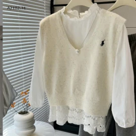 ÁO SƠ MI CỔ BÈO VẠT DẬP HỌA TIẾT ANNASỉ 139k