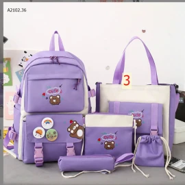 SET 5 MÓN BALO HỌC SINH KÈM MÓC GẤU KUTE-170K/SET 5 MÓN