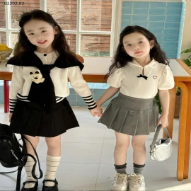 CHÂN VÁY XẾP LY CÓ LÓT – SIÊU XINH CHO BÉ GÁI-sỉ 152k