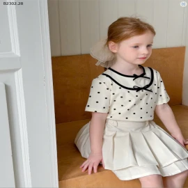 SET ÁO & CHÂN VÁY XOÈ – CÔNG CHÚA NHÍ SIÊU ĐÁNG YÊU-sỉ Áo : 148k           Váy : 186k