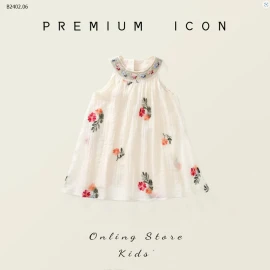 VÁY CỔ YẾM THÊU HOA-sỉ 125k