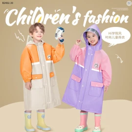 ÁO MƯA CHO BÉ CÓ CHỖ ĐEO BALO-sỉ 105k