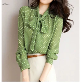 ÁO SƠ MI CHẤM BI CHO NỮ -sỉ 149k