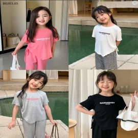 BỘ COTTON MẶC NHÀ CHO BÉ-sỉ 143k