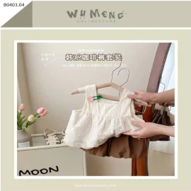 Bộ Đồ Bé Gái Áo Ba Lỗ Phong Cách Phương Tây -sỉ 155k