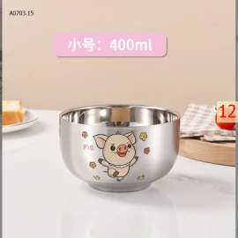 BÁT INOX CHO BÉ ĂN NGON -sỉ 52k
