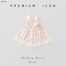 VÁY HOA NHÍ CỔ SEN BÉ GÁI PREMIUM-sỉ 154k