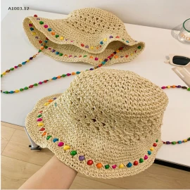 MŨ CÓI QUAI SẮC MÀU -sỉ 118k