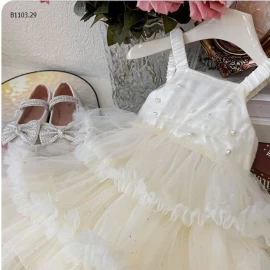 VÁY BÈO TẦNG ĐÍNH NGỌC-sỉ 203k