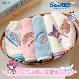 Set 5 khăn mặt #Kuromi cho bé hãng Sanrio cực xịn -sỉ 63k