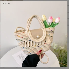 TÚI XÁCH ĐI BIỂN CHO NỮ-sỉ m1-2 : 90k            m3-4 (có dây buộc ren) : 95k