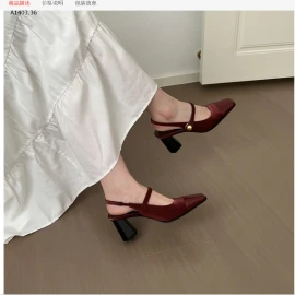 GIÀY CAO GÓT NỮ MŨI VUÔNG HỞ GÓT-sỉ 195k