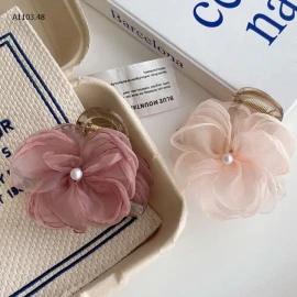 SET 2 KẸP HOA TONE HỒNG  -sỉ 59k/set 2c