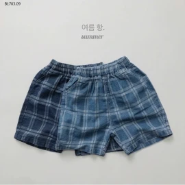 QUẦN SHORT KẺ CHO BÉ TRAI -sỉ 156k