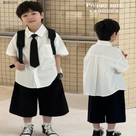 SET ÁO SƠ MI + QUẦN SHORT  AOA KIDS-sỉ 249k