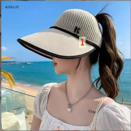 MŨ NẮNG NỬA ĐẦU VÀNH RỘNG -sỉ 47k