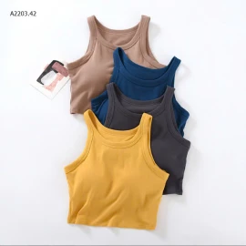 ÁO CROPTOP SÁT NÁCH KÈM BRA-sỉ 116k