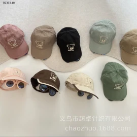 MŨ LƯỠI TRAI GẤU KÈM KÍNH CHO BÉ -sỉ 107k