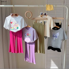 SÉT ÁO THUN QUẦN GÂN LOE BG -sỉ 167k