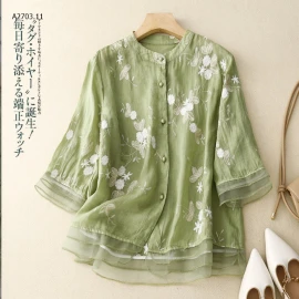 ÁO SƠ MI  HOA  NỮ-sỉ 159k