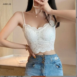 ÁO BRA REN CHO NỮ  DÁNG CROPTOP-sỉ 63k