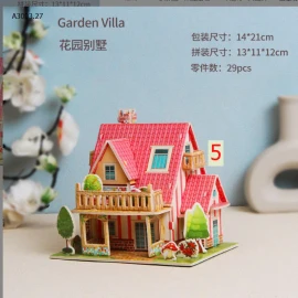 NGÔI NHÀ LẮP GHÉP THỦ CÔNG-sỉ 70k/set 5c mix màu
