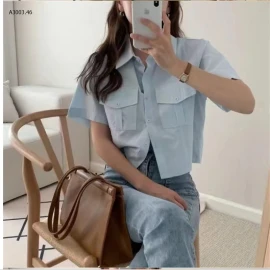 ÁO SƠ MI CỘC TAY DÁNG CRT -sỉ 125k