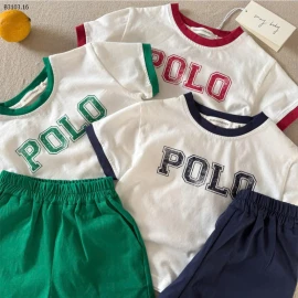 BỘ CỘC TAY IN CHỮ POLO CHO BÉ TRAI MMY-sỉ 165k