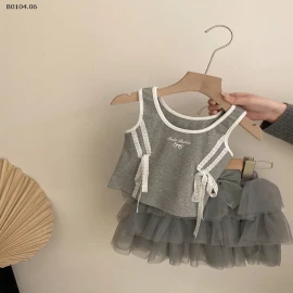 SÉT ÁO XÁM MIX CV TUTU-sỉ Áo : 115k           Chân váy : 174k 