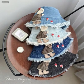 BUCKET JEANS GẮN THỎ-sỉ 118k