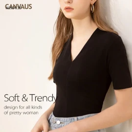 ÁO CỔ V CANVAUS CHO NỮ -sỉ 140k